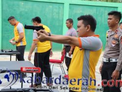 Kapolres Lebak Polda Banten Pimpin Latihan Olah raga Menembak
