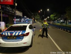 Cegah Balap Liar dan Geng Motor, Sat Lantas Polres Lebak Laksanakan Patroli “Blue Light Patrol
