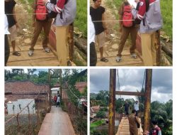 Dinas PUPR Lebak, Banten Langsung Turun, Ukur Lokasi Jembatan Gantung Kampung Belendung desa Nayagati, lewidamar, Lebak