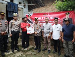 Kapolres Lebak Pimpin Bakti Sosial Slum Area Sambut HUT Bhayangkara ke-77