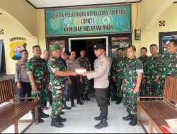 Dalam Rangka HUT Bhayangkara Ke 77 Tahun Koramil 0303 Maja Datangi Polsek Curugbitung & Polsek Maja