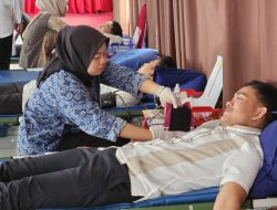 Rangkaian Hari Bhakti Pemasyarakatan Ke-60, Lapas Rangkasbitung Laksanakan Kegiatan Donor Darah
