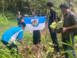 Penanaman Pohon Jati di Hulu Mata Air Cikiara Koret Gunung Kencana dalam Rangka Menyambut HUT RI ke-80